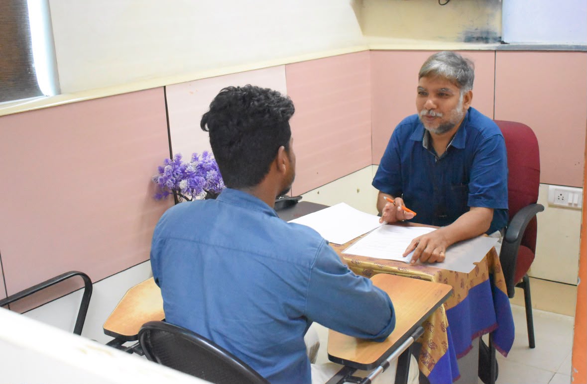 Student Attending Placement Campus Interview